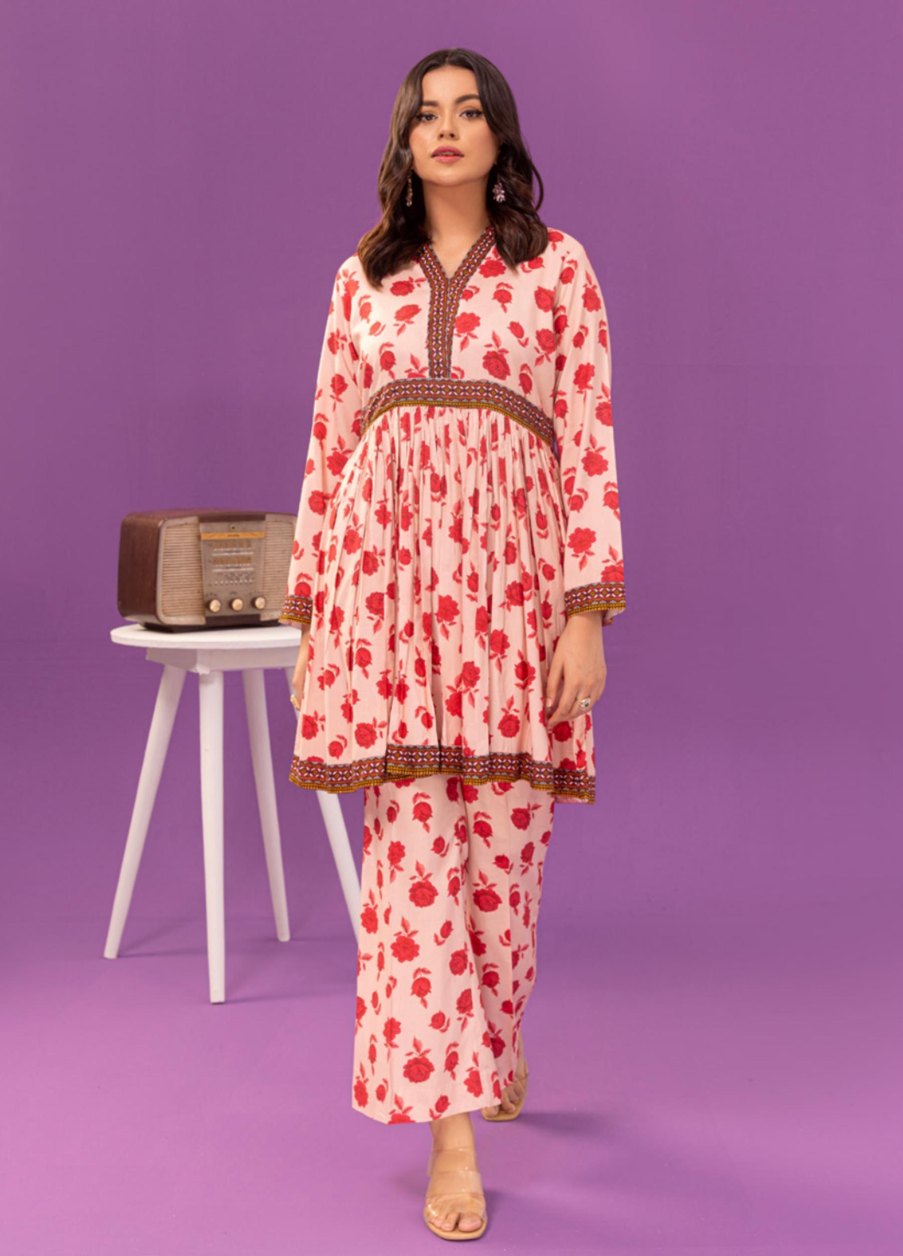 JAHANARA Unstitched LUXURY Linen Print 2 Piece Suits Design:j22-03