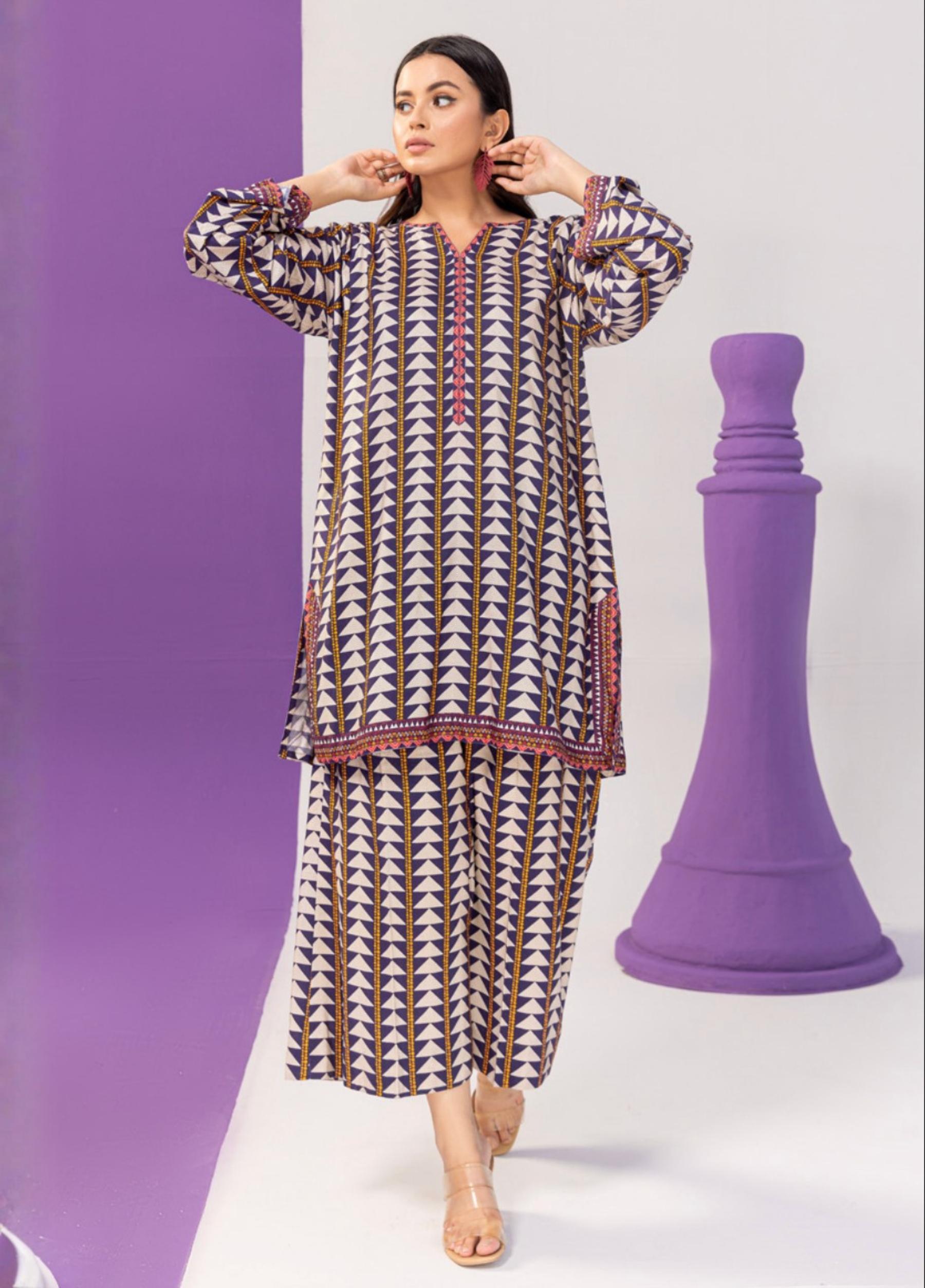 JAHANARA Unstitched LUXURY Linen Print 2 Piece Suits Design:j22-04