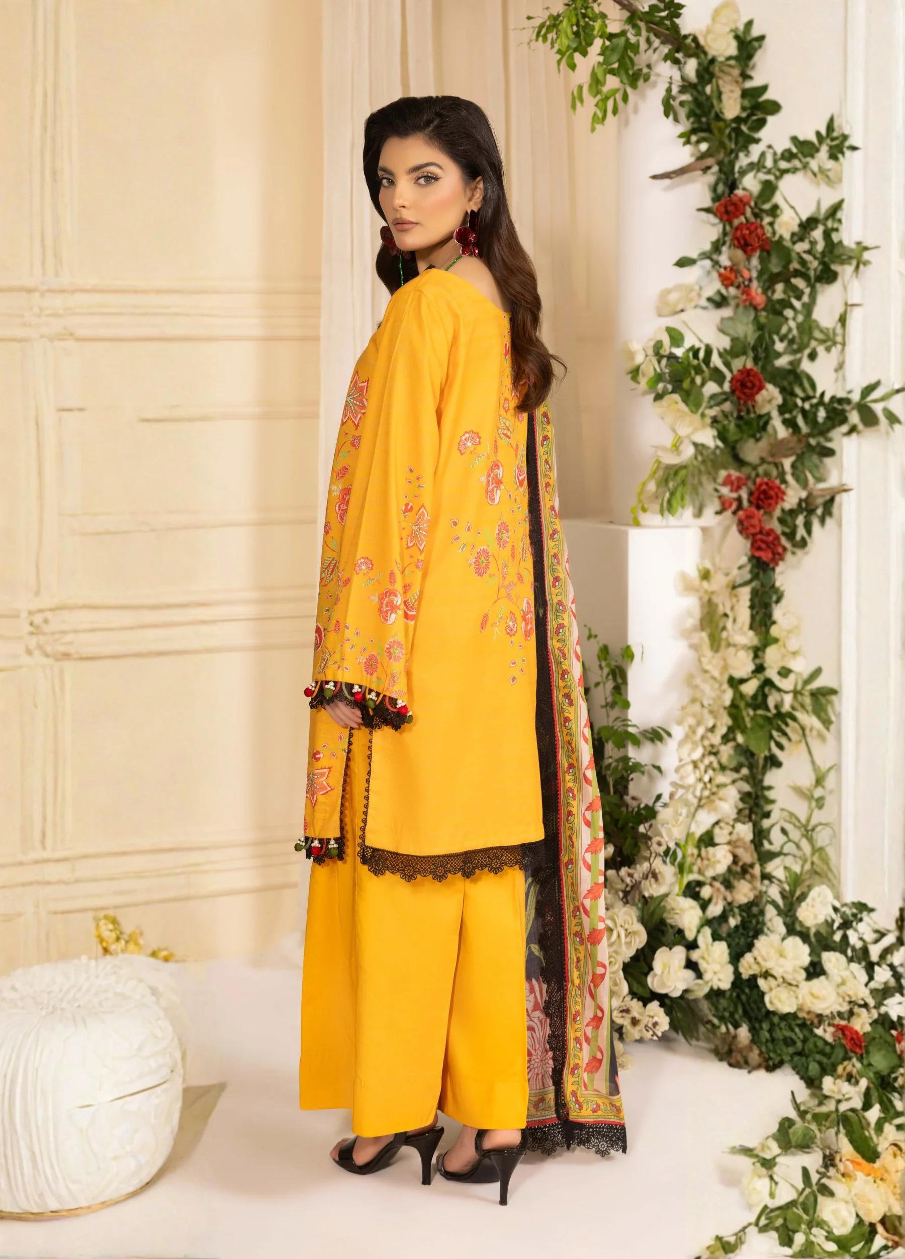 Naqsh by Rangreza Summer Glow Luxury Lawn Unstitched 3-Piece Suit – Article 00158 - alternate view