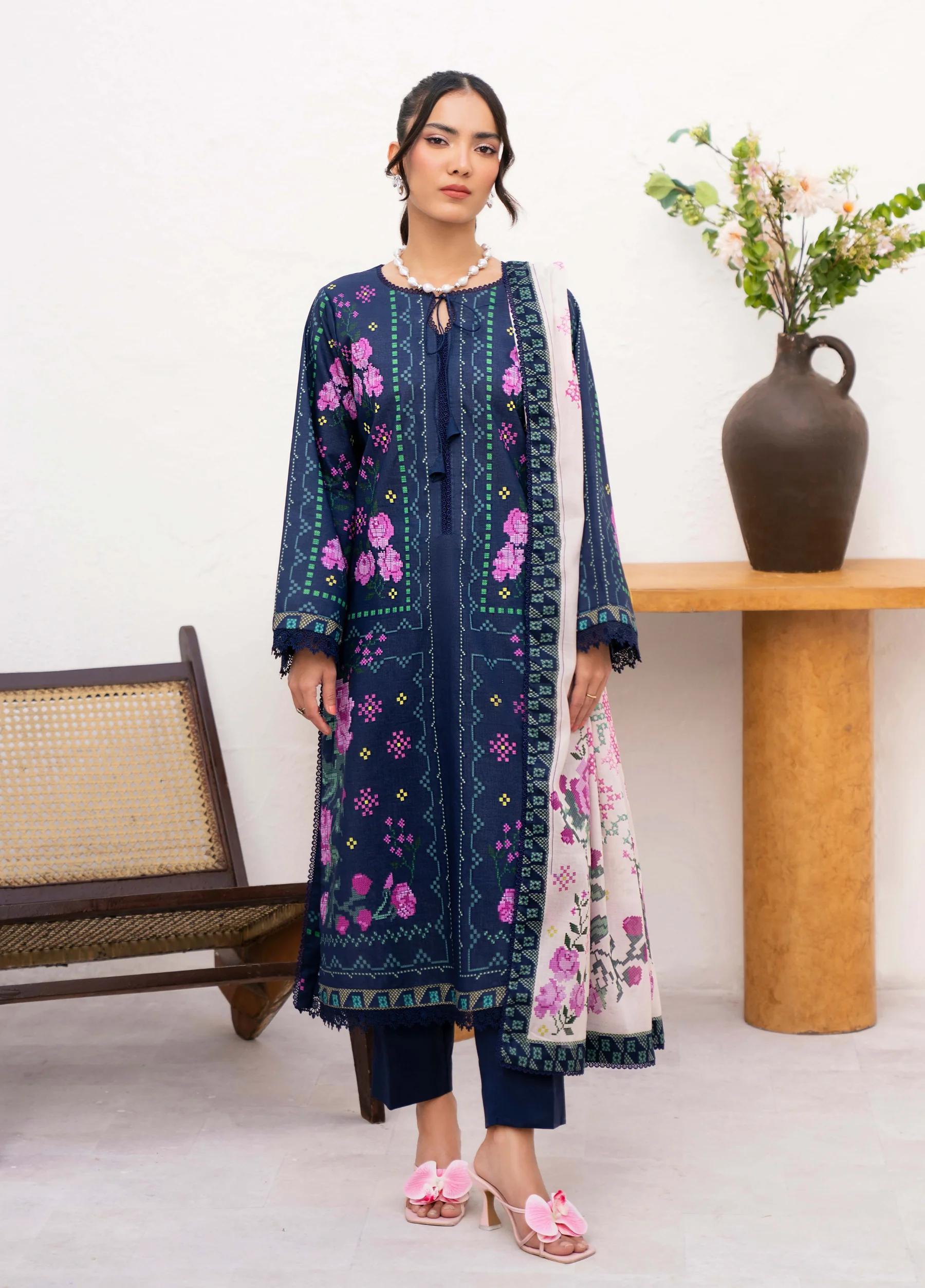 Yakin by Asifa – 3-Piece Unstitched Lawn Suit | Summer Collection 2026 | Article YBA-04